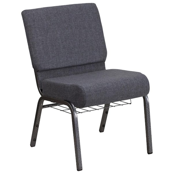 Carnegy Avenue Fabric Stackable Chair in Dark Gray