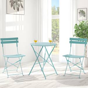 Camping Table and Chair Set 3 Piece Green Outdoor Hiking Furniture B8W6 