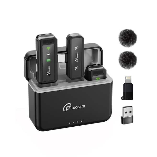 Wireless Lavalier Microphone-Noise Cancellation, 131 ft. Range, Long Battery, Plug and Play for Podcast, Interview, Vlog
