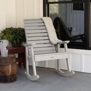 Weatherly Harbor Gray Recycled Plastic Outdoor Rocking Chair