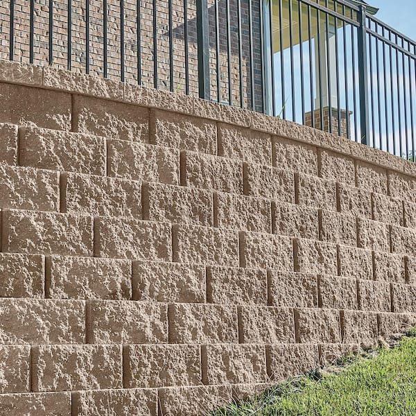 3 in. x 18 in. x 13.5 in. Sandstone Rectangular Concrete Wall Cap (48-Pieces/72 sq. ft. /Pallet)