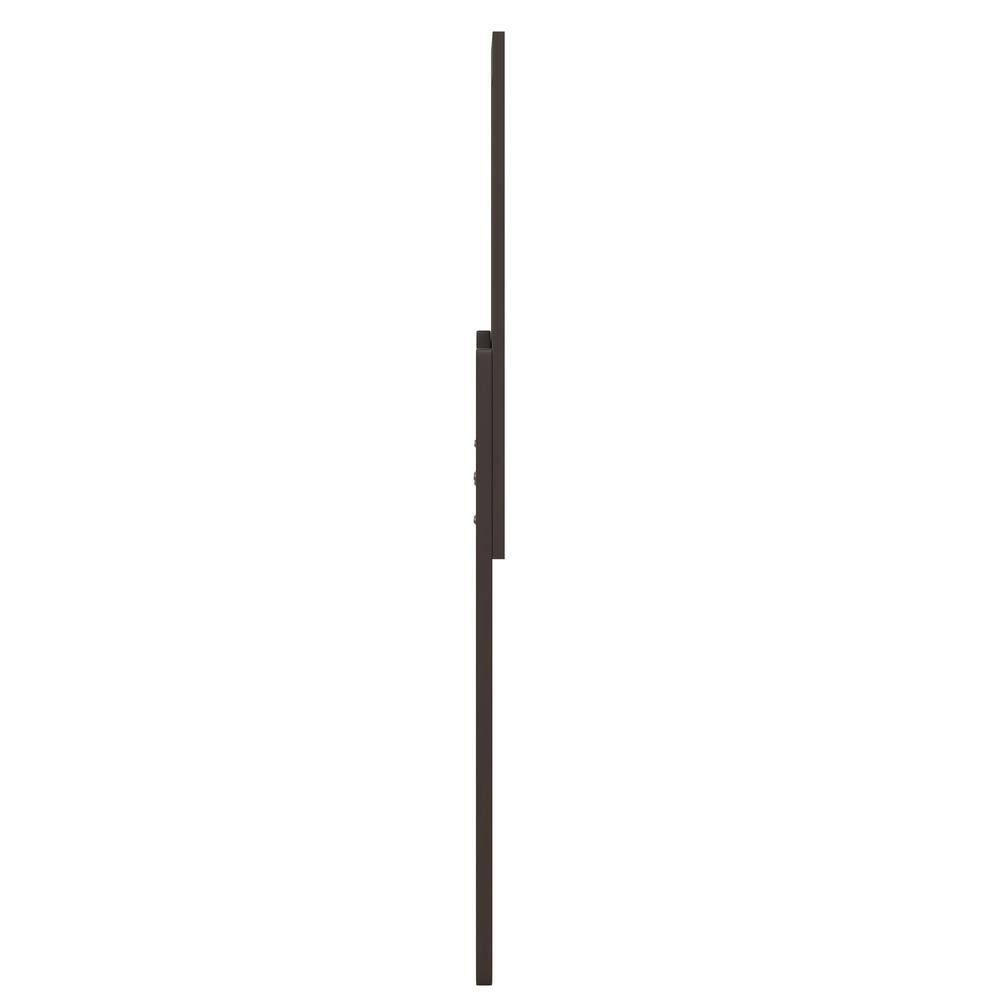 King Dark Brown Solid Wood and Metal Paneled Headboard