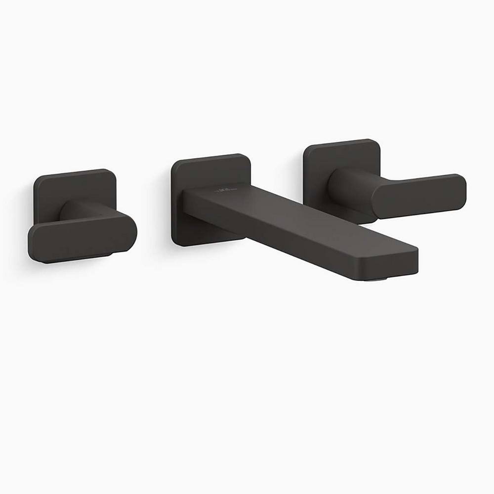 KOHLER Parallel 1.2 GPM Wall-Mount Bathroom Sink Faucet Trim in Matte ...