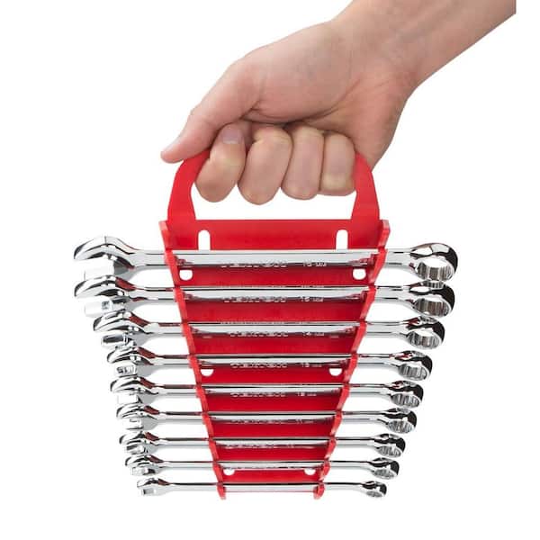 14-Tool Modular Wrench Organizer Set (Red