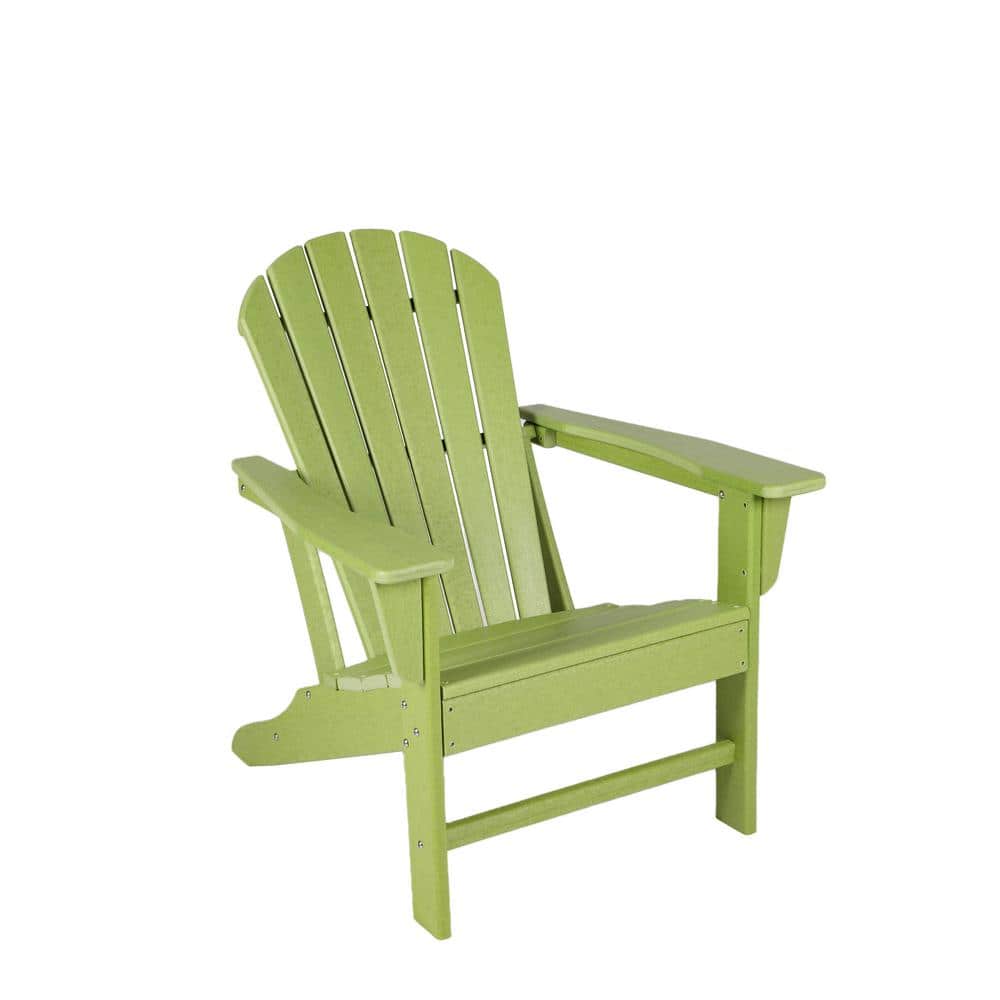 Classic Green Folding Plastic Adirondack Chair