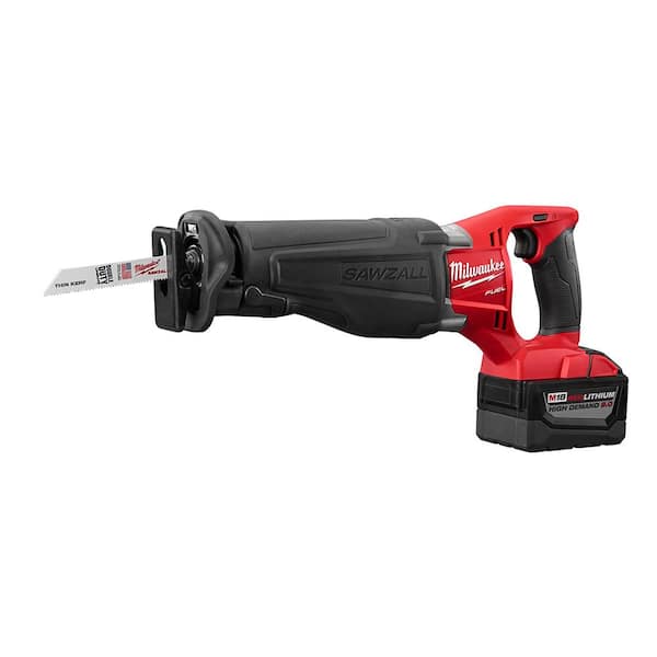 Milwaukee M18 FUEL 18V Brushless Cordless Deep Cut Band Saw  SAWZALL Combo  W/ 9.0Ah Battery  Charger 2729-20-2721-20-48-59-1890 The Home Depot