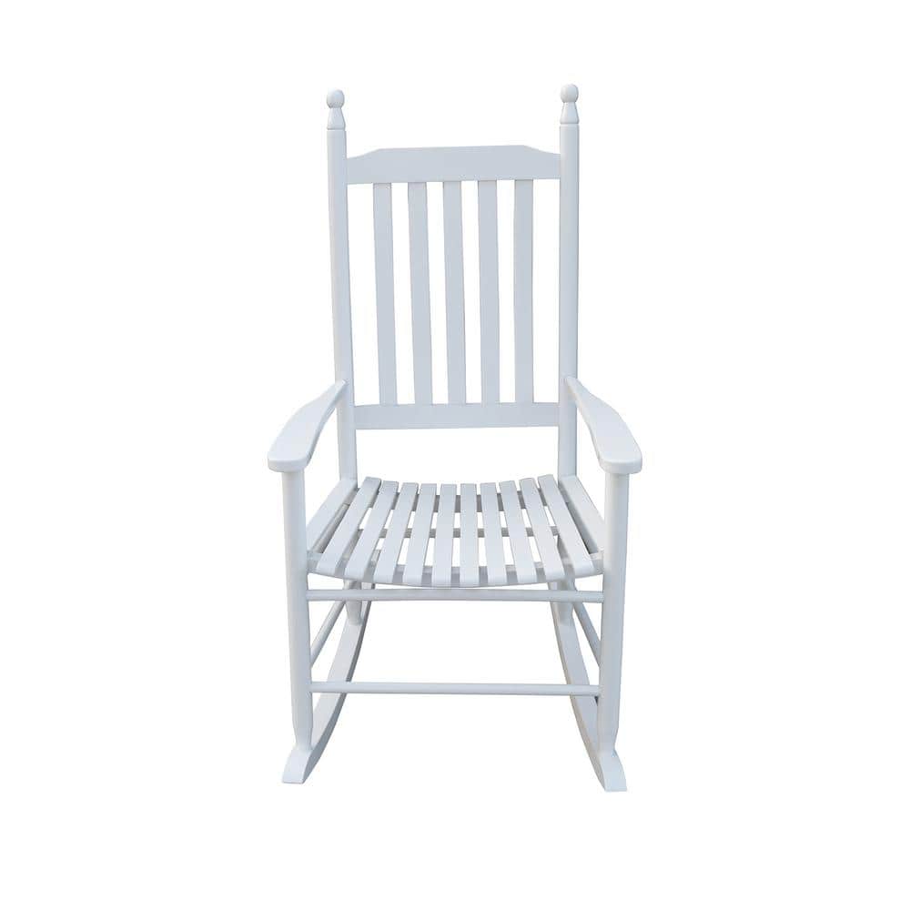 White Wood Outdoor Rocking Chair