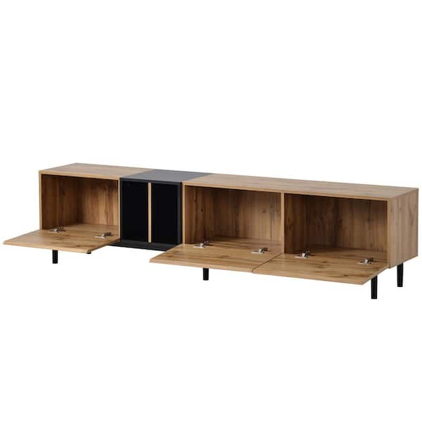 77 in. Modern TV Stand Storage Cabinet Media Console Table Entertainme