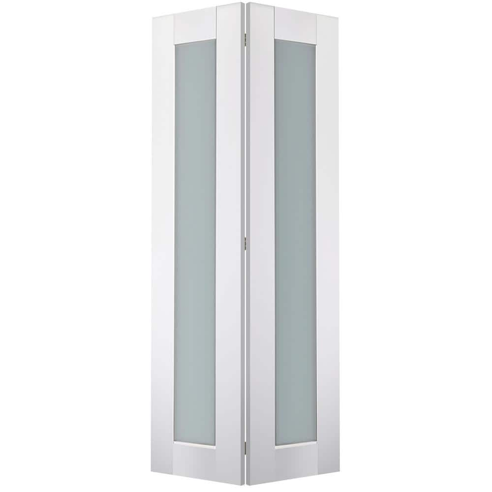 Belldinni Smart Pro 48 In. X 80 In. Full Lite Frosted Glass Polar White ...