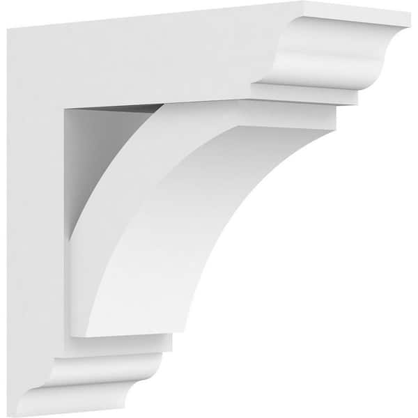 Ekena Millwork Standard Thorton 5 in. W x 14 in. H x 14 in. D Signature Urethane Polyurethane Bracket With Traditional Ends