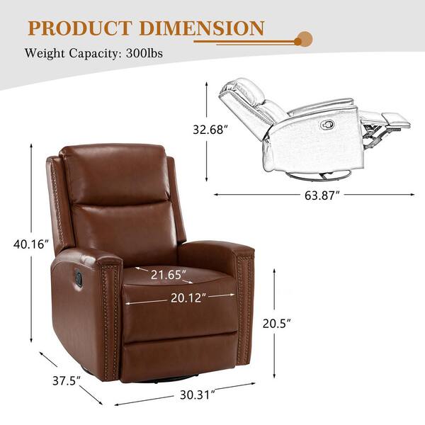 LEVI KONA BROWN ROCKER RECLINER