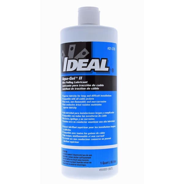 IDEAL 1 Qt. Aqua-Gel II Non-Toxic Cable Pulling Lubricant (2-Bottles)  31-378 - The Home Depot