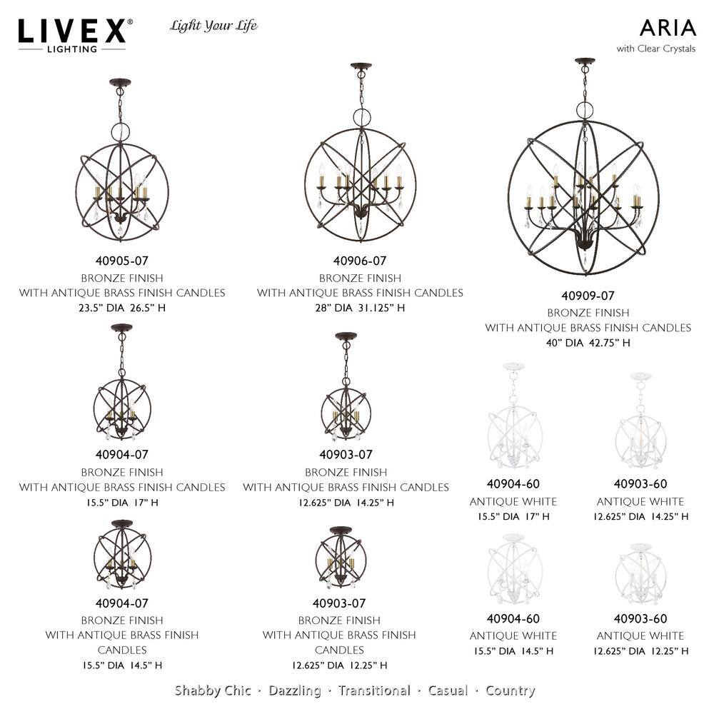Bronze Mini Plug-in Crystal Candle Chandelier