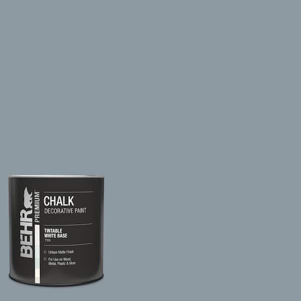BEHR 1 qt. #N490-4 Teton Blue Interior Chalk Finish Paint