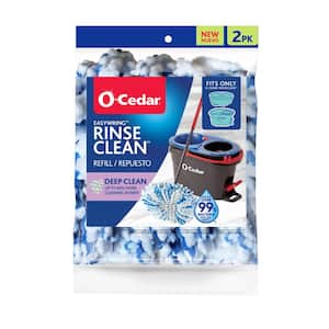 RinseClean Deep Clean Microfiber Spin Mop Head Replacements, Machine Washable Refills (2-Pack)