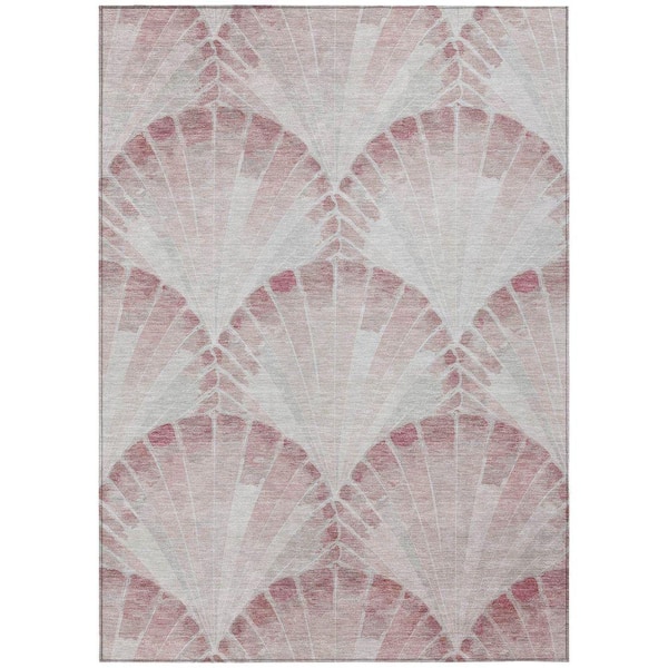 Chantille Machine Washable Indoor/Outdoor Abstract ACN2401 Blush 3 ft. x 4 ft. Area Rug
