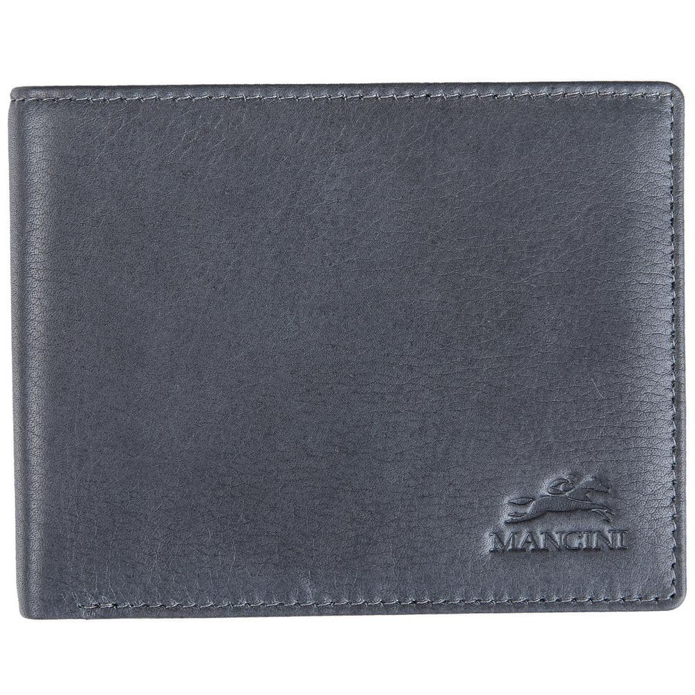 Photos - Business Briefcase Bellagio Collection Grey Leather Center Wing RFID Wallet 2020153-Grey