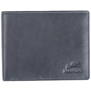 Bellagio Collection Grey Leather Center Wing RFID Wallet