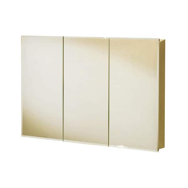 TV3031 30 in. x 31 in. Recessed or Surface Mount Medicine Cabinet in Tri-View Beveled Mirror