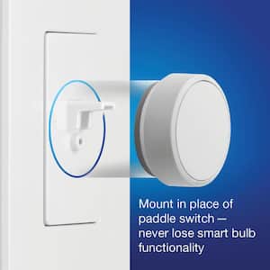 Aurora Wallplate Bracket for Paddle/Decorator Switches, for use with Aurora Smart Bulb Dimmer, White (L-AWALL1-WH)