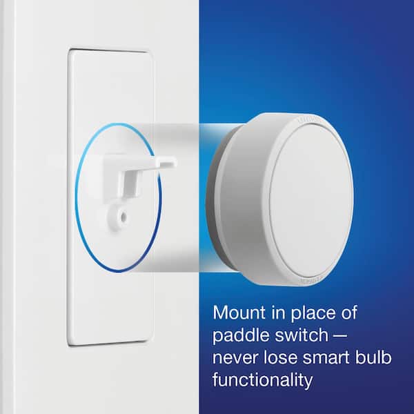 Aurora Wallplate Bracket for Paddle/Decorator Switches, for use with Aurora Smart Bulb Dimmer, White (L-AWALL1-WH)