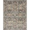 LOLOI II Saban Blue/Sand 9 ft. 4 in. x 13 ft. Bohemian Floral Area Rug ...