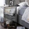 Baxton Studio Azura 3-Drawer Silver Mirrored Nightstand 28862-6735-HD