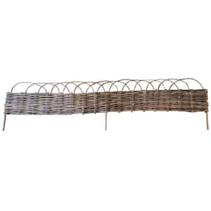 72 in. L x 16 in. W X-Large Woven Willow Flexible Edging with Loops