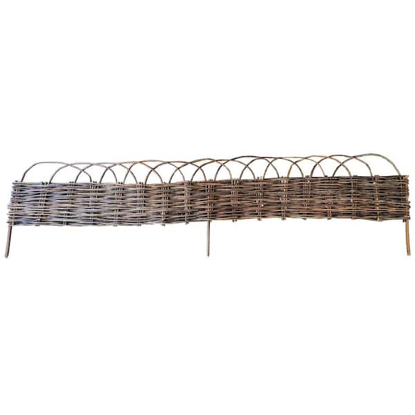 Master Garden Products 72 in. L x 16 in. W X-Large Woven Willow Flexible Edging with Loops