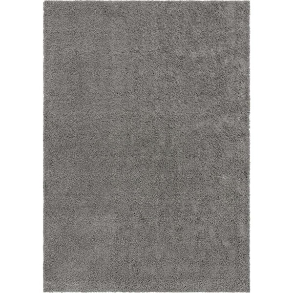 Solid Shag Cloud Gray 10 ft. x 13 ft. 11 Area Rug