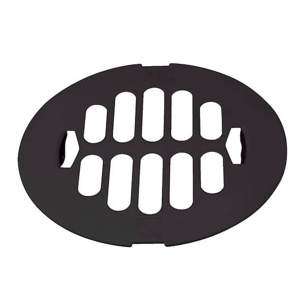 Westbrass 4-1/4 in. O.D. Snap-In Shower Drain Strainer in Oil Rubbed Bronze