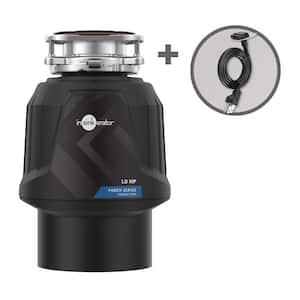 Power 1HP, 1 HP Garbage Disposal, Continuous Feed Food Waste Disposer with EZ Connect Power Cord Kit