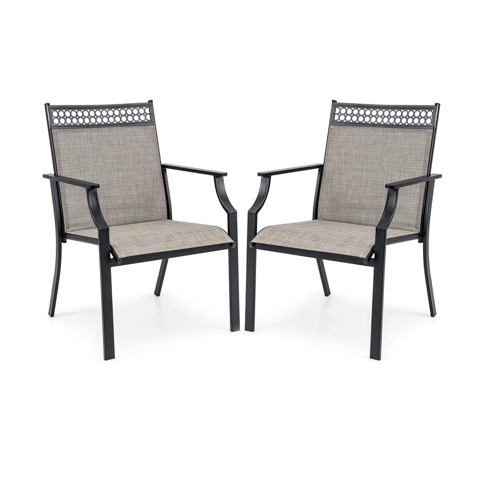 ANGELES HOME Metal Outdoor Dining Chair With All Weather Breathable   Outdoor Dining Chairs 11np8ck362cf 2 64 1000 