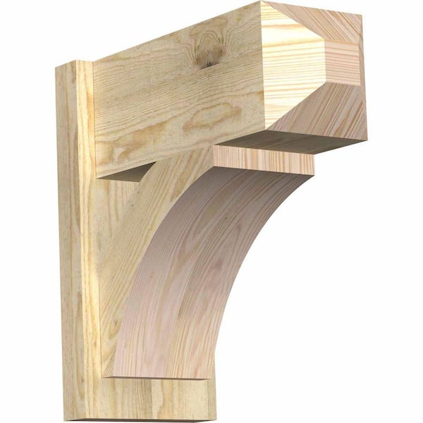Ekena Millwork 8 in. x 18 in. x 18 in. Thorton Craftsman Rough Sawn Douglas Fir Outlooker