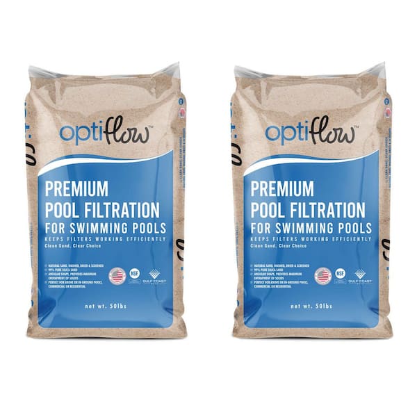 50 lb. Premium Pool Filtration Angular Sand w/Pure Silica Formula 2-Pack