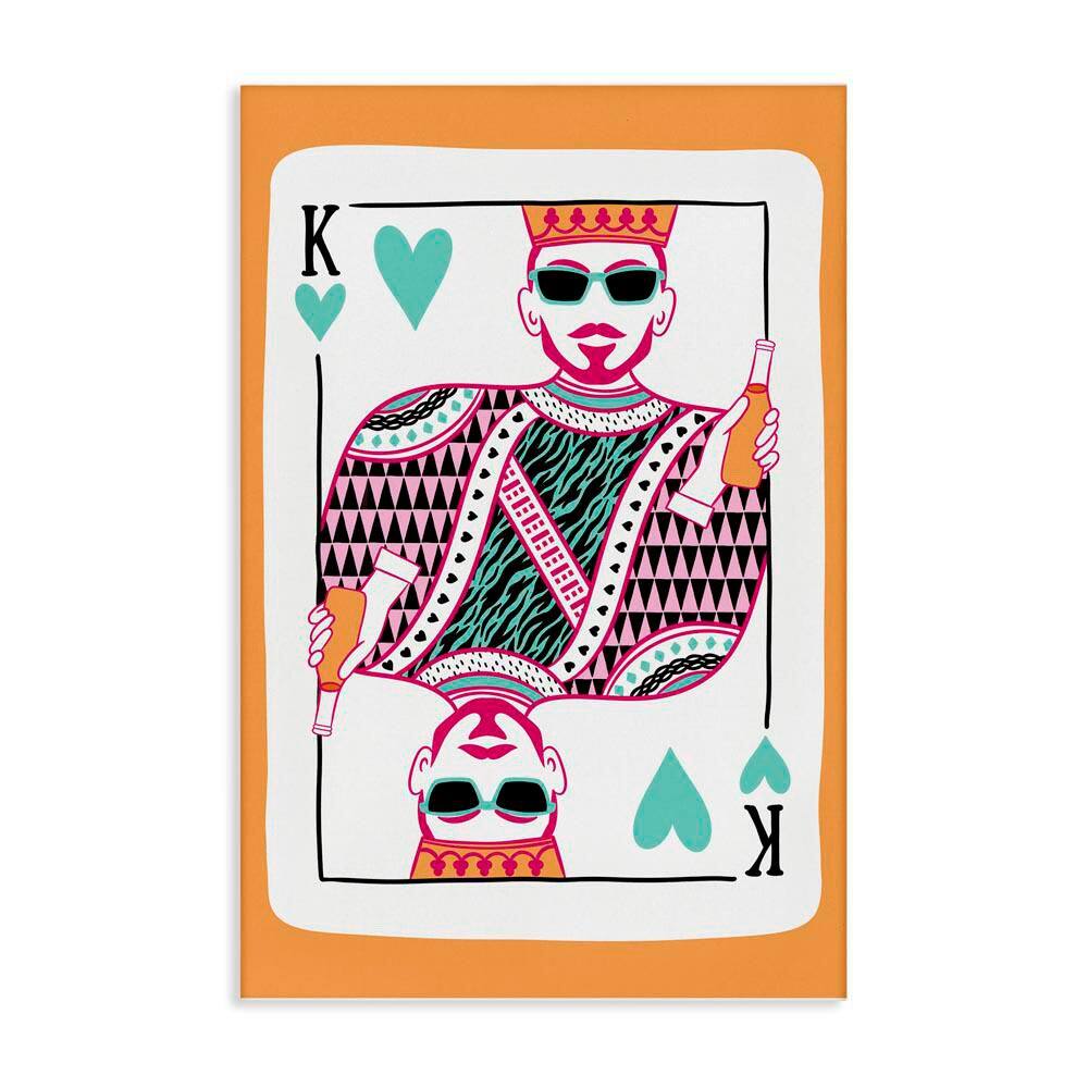 King of Hearts & Drink by JJ Design House LLC Unframed People Graphic Art Print 30 in. x 20 in. price history on PriceWatchPro