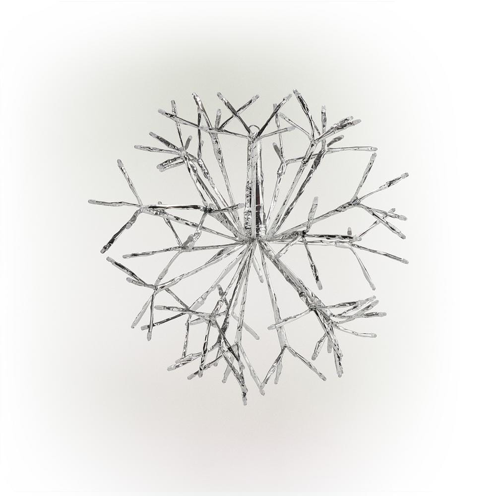 16 in. Tall Holiday 3D Snowflake White Hanging Ornament with LED Lights price history on PriceWatchPro