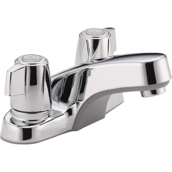 Peerless Core 4 in. Centerset 2-Handle Bathroom Faucet in Chrome