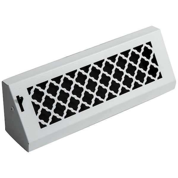SteelCrest Tuscan, 15 in., White/Powder Coat, Steel Baseboard Vent with Damper