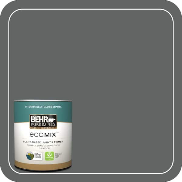 1 qt. Home Decorators #HDC-MD-28 Cordite Semi-Gloss Enamel EcoMix Plant-Based Interior Paint & Primer