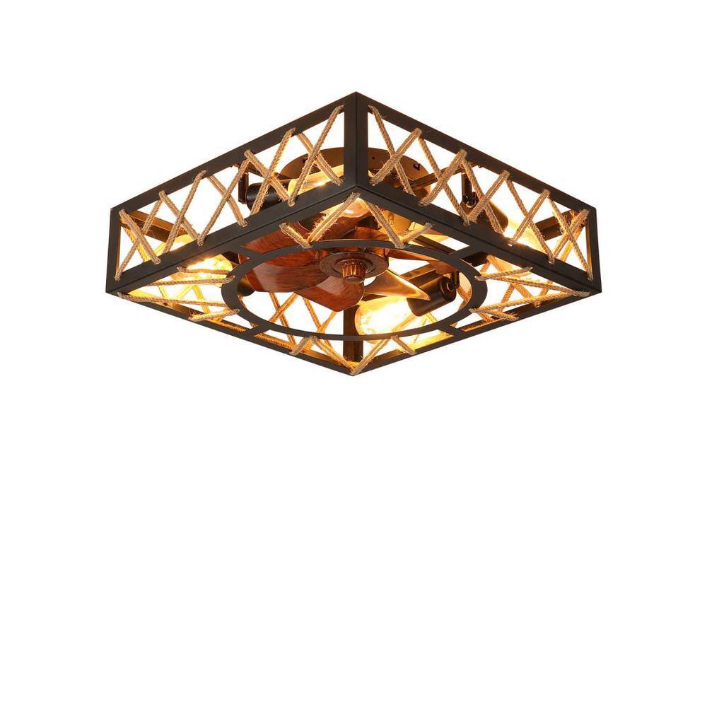 Modland Light Pro 20 in. LED Indoor Black Smart Ceiling Fan with Lights