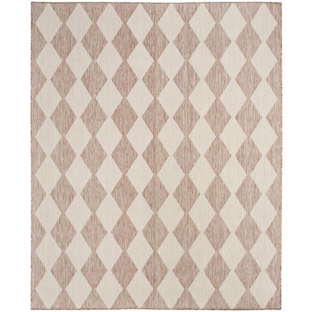 Nourison Positano Beige 7 ft. x 10 ft. Diamond Contemporary Area Rug