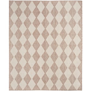 Positano Beige 7 ft. x 10 ft. Diamond Contemporary Area Rug