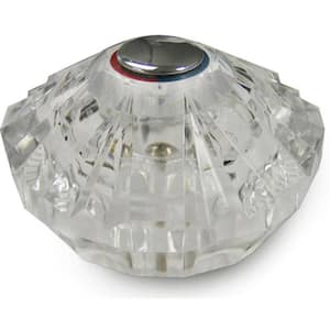 Single Lever Faucet Knob in Clear Acrylic with Chrome Detail for Pfister Avante