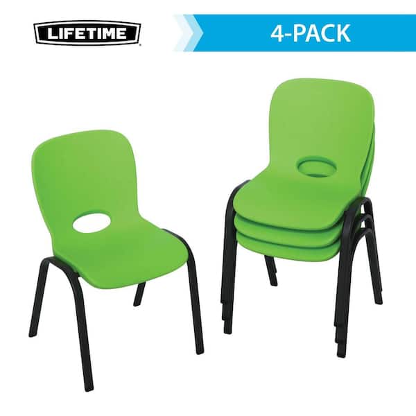 Lifetime Lime Green Stacking Kids Chair (Set of 4) 80473