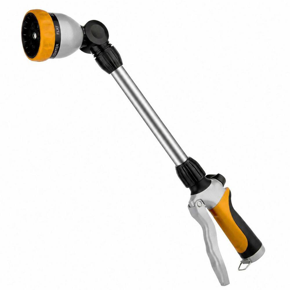 Metal Hose Wand 1 Piece, Heavy Duty 16'' Sprayer with 180° Swivel Head, 7 Patterns, Flow Control, Yellow price history on PriceWatchPro