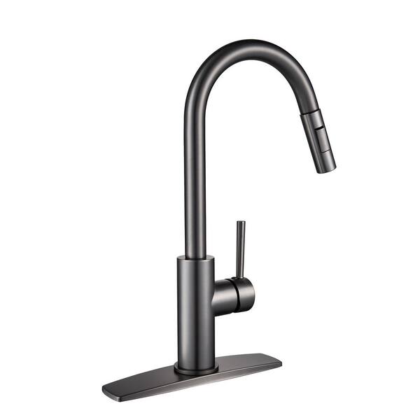 FORIOUS Kitchen Faucet Pull Down Sprayer SingleHandle Sink Faucet