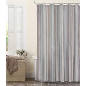 Zenna Home 70 in. x 72 in. Textured Waffle Fabric Navy Shower Curtain ...