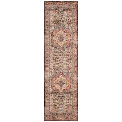 Brown 3' x 3' Square SAFAVIEH Bijar Collection BIJ652D Traditional Oriental Distressed Non-Shedding Living Room Bedroom Accent Area Rug Rust 