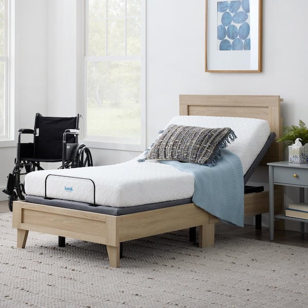 Lucid Comfort Collection Twin XL Advanced Bed Base with Wireless